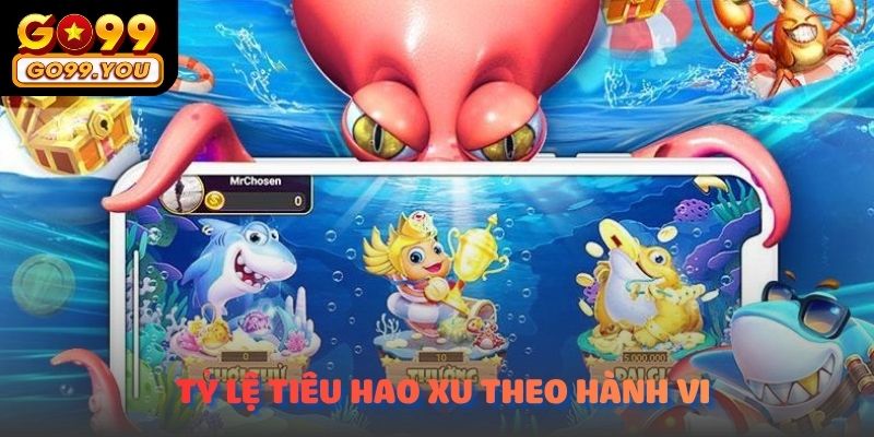 Tỷ lệ tiêu hao xu theo từng hành vi chơi tại bắn cá GO99.